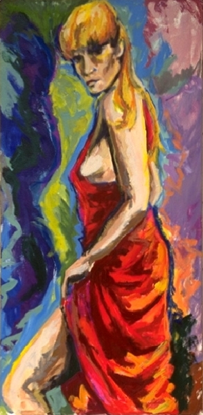 Rose Madder, 24 x 48 inches, Sold